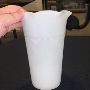 Hazel atlas milk glass vase